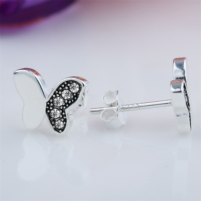 Fluttering Butterflies Sterling Silver stud Earrings