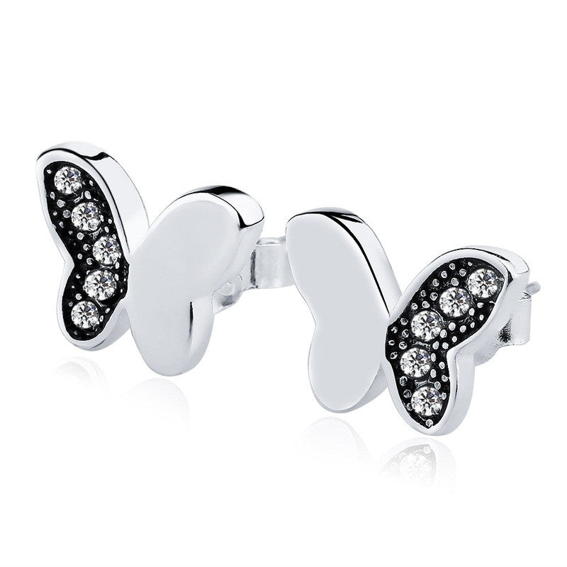 Fluttering Butterflies Sterling Silver stud Earrings