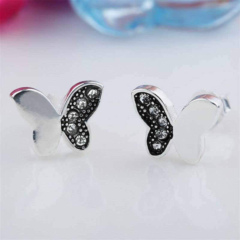 Fluttering Butterflies Sterling Silver stud Earrings