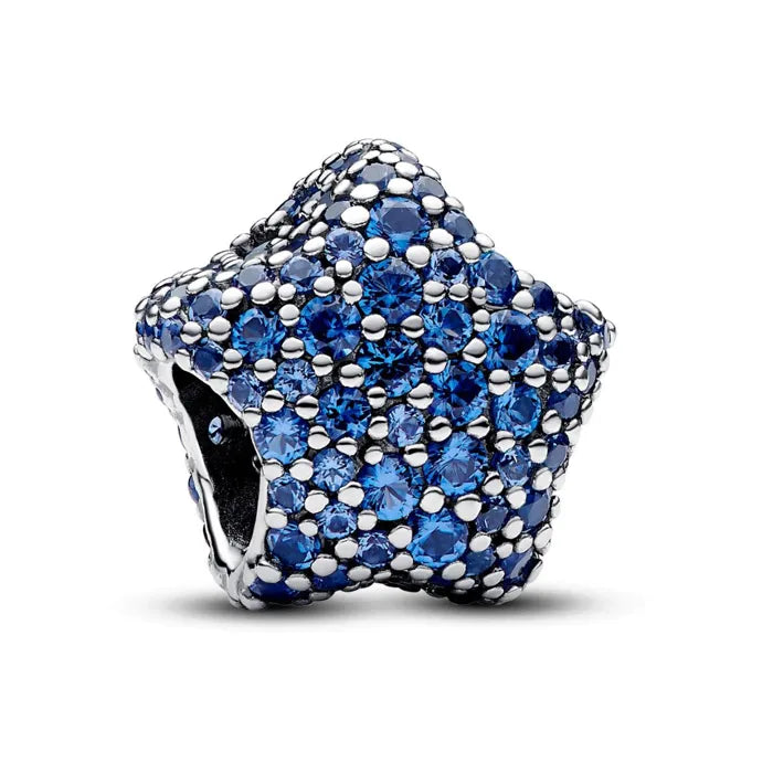Striking blue Star Charm Hallmarked S925 Sterling Silver