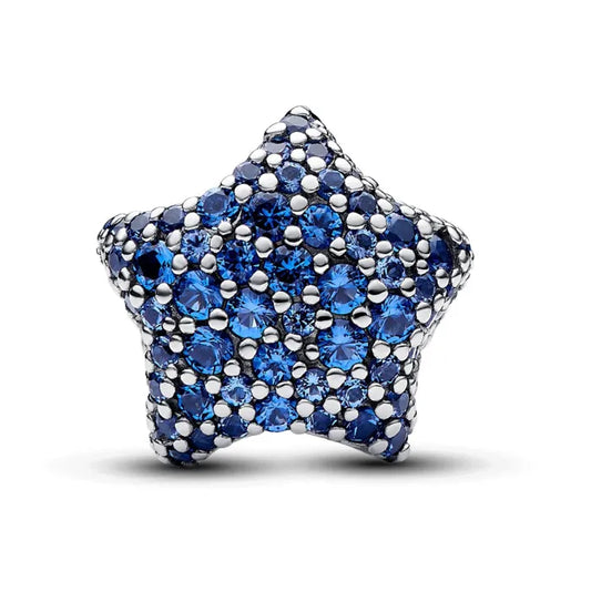 Striking blue Star Charm Hallmarked S925 Sterling Silver