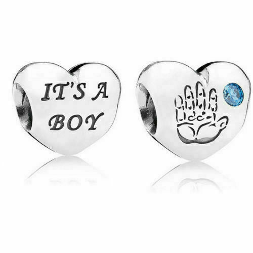 It's a Boy Charm Hallmarked S925 Hallmarked Compatible Sterling Silver Charm