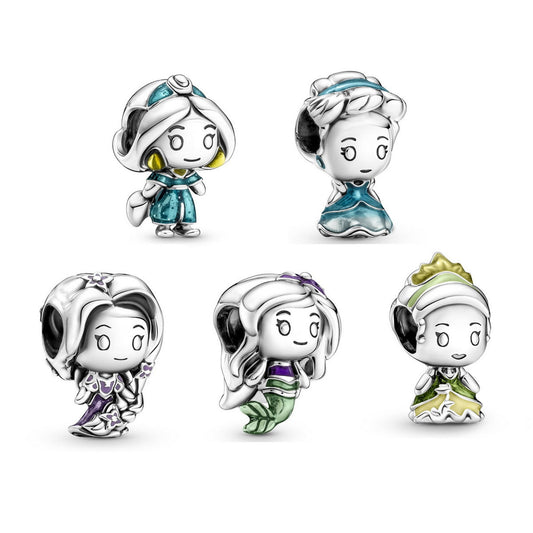 S925 Disney Princesses Sterling Silver Charms Collection