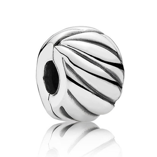 Polished Feathered Clip Charm Hallmarked S925 Sterling Silver
