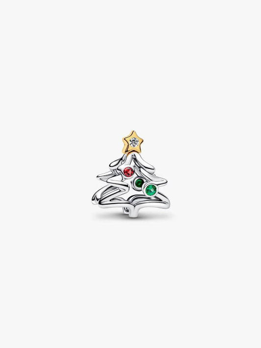Christmas Tree Charm Hallmarked S925 Sterling Silver