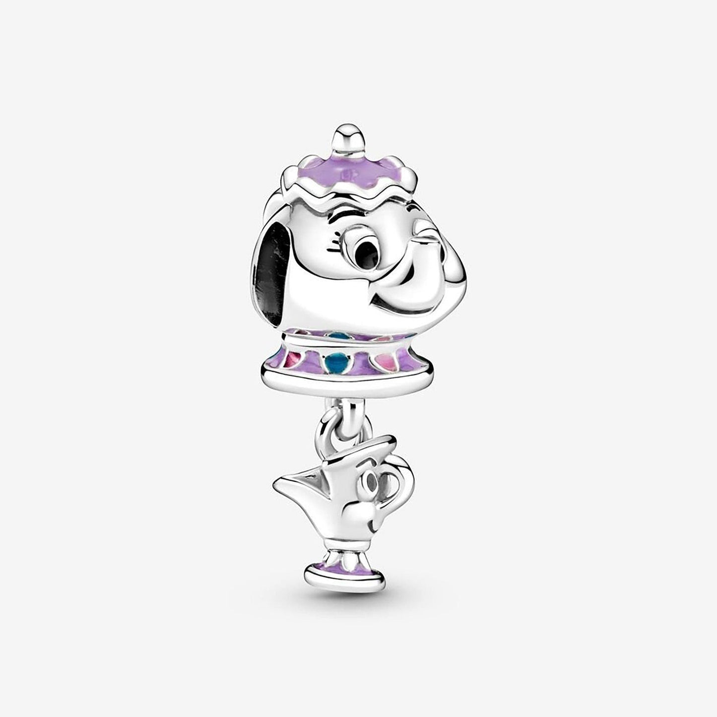 S925 Disney Beauty & Beast Dancing Belle Enchanted Rose Princess Sterling Silver Charm Collection