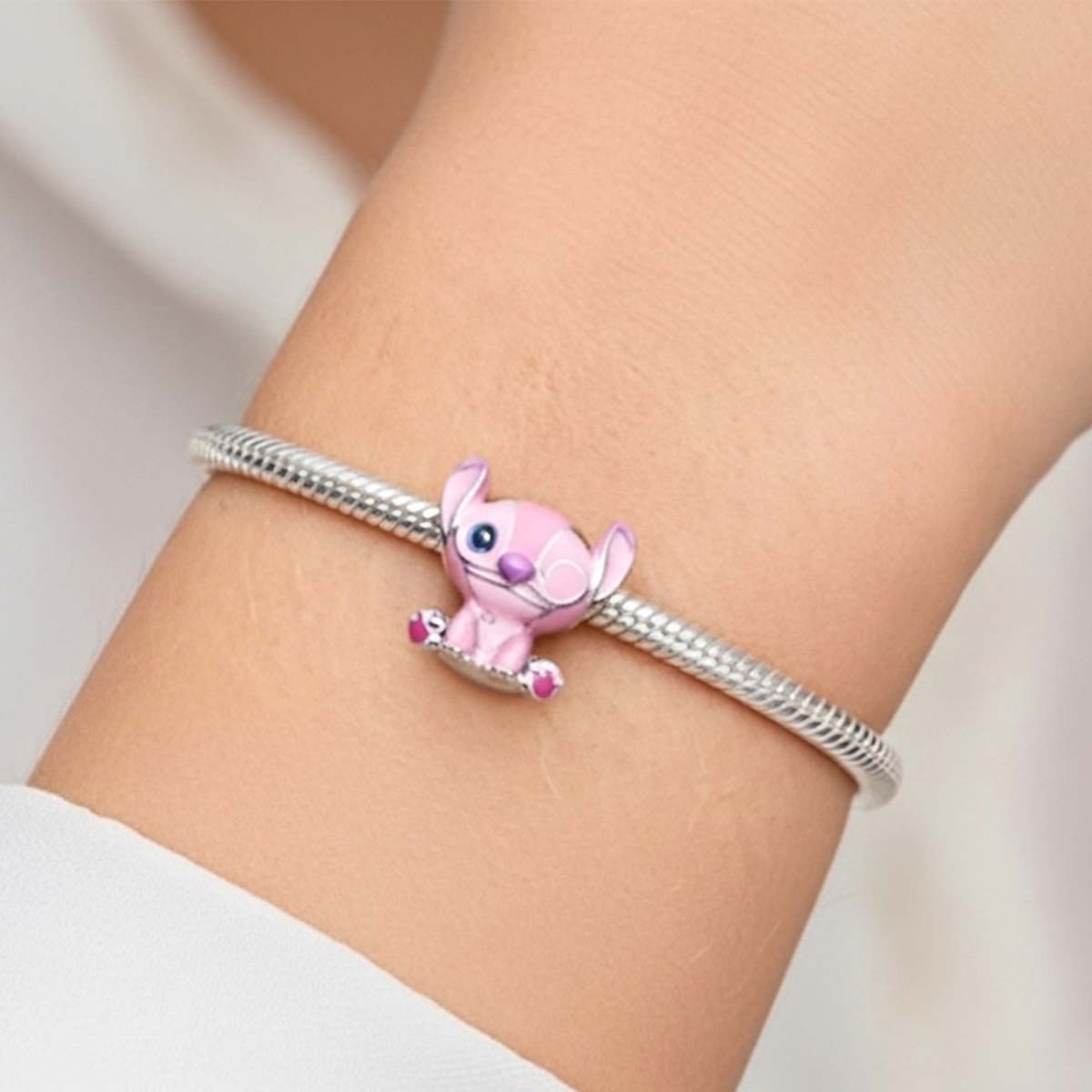 Disney Lilo & Stitch Angel Charm Hallmarked S925 Sterling Silver