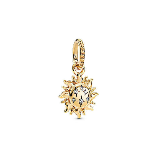 The Golden Sun Charm Hallmarked S925 Sterling Silver
