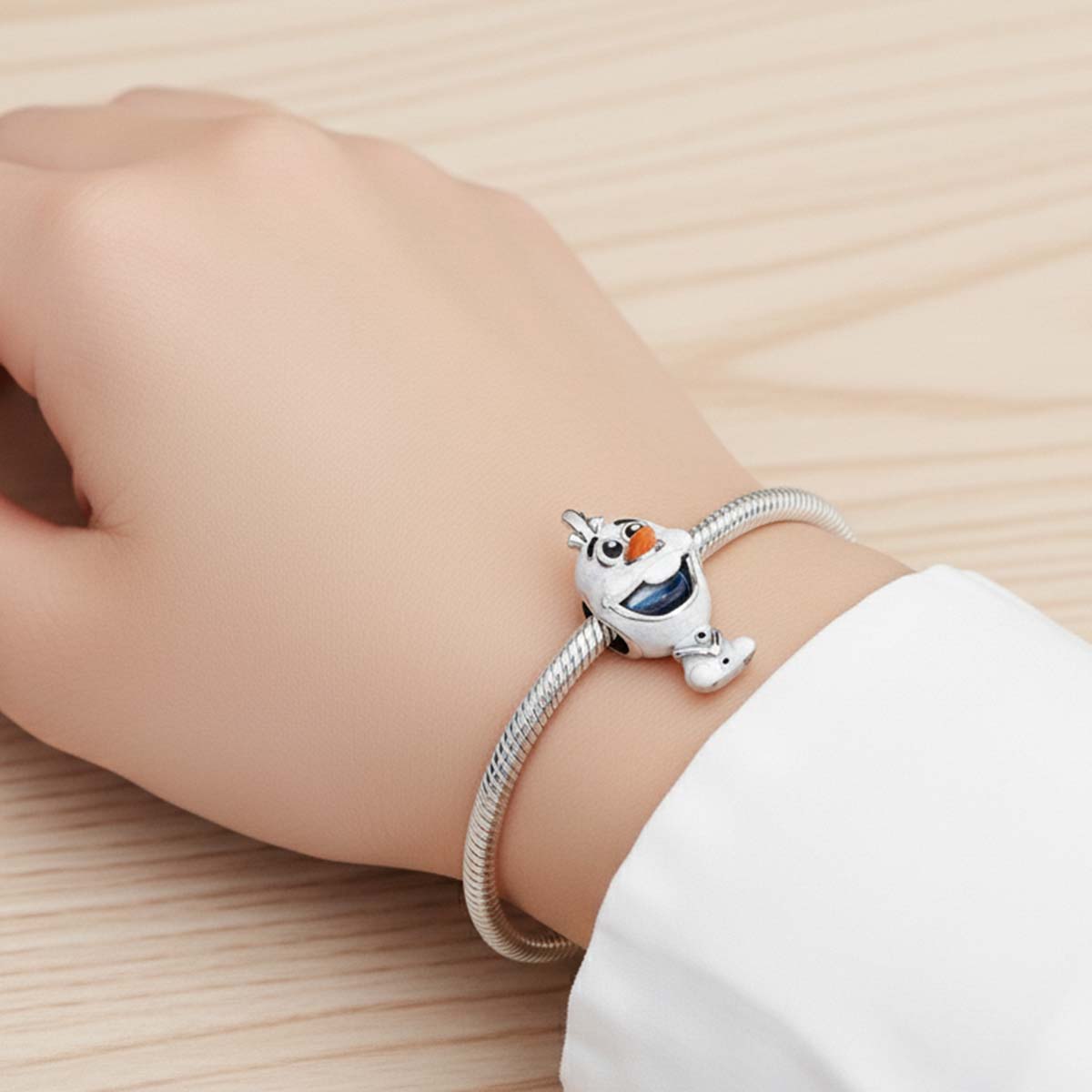 Disney Frozen Olaf Charm Hallmarked S925 Sterling Silver