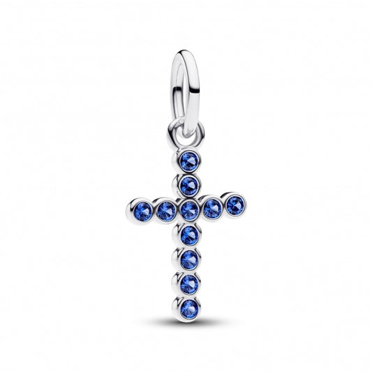 Cross Dangle Charm Hallmarked S925 Sterling Silver