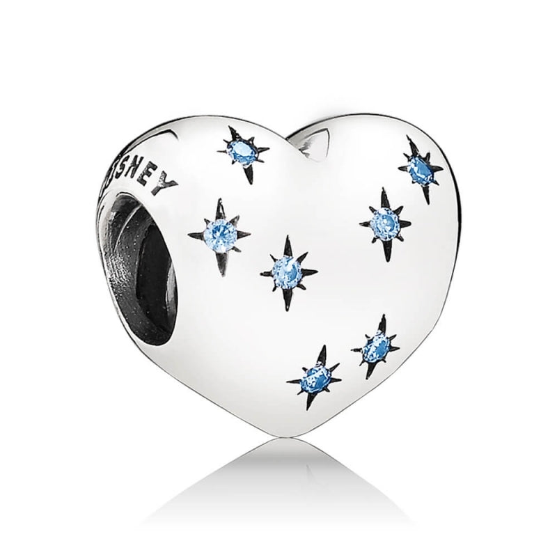 Disney Cinderella Dream Heart Charm Hallmarked S925 Sterling Silver