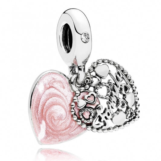 Love Makes a Family Dangle Charm S925 Hallmarked Compatible Sterling Silver Charm