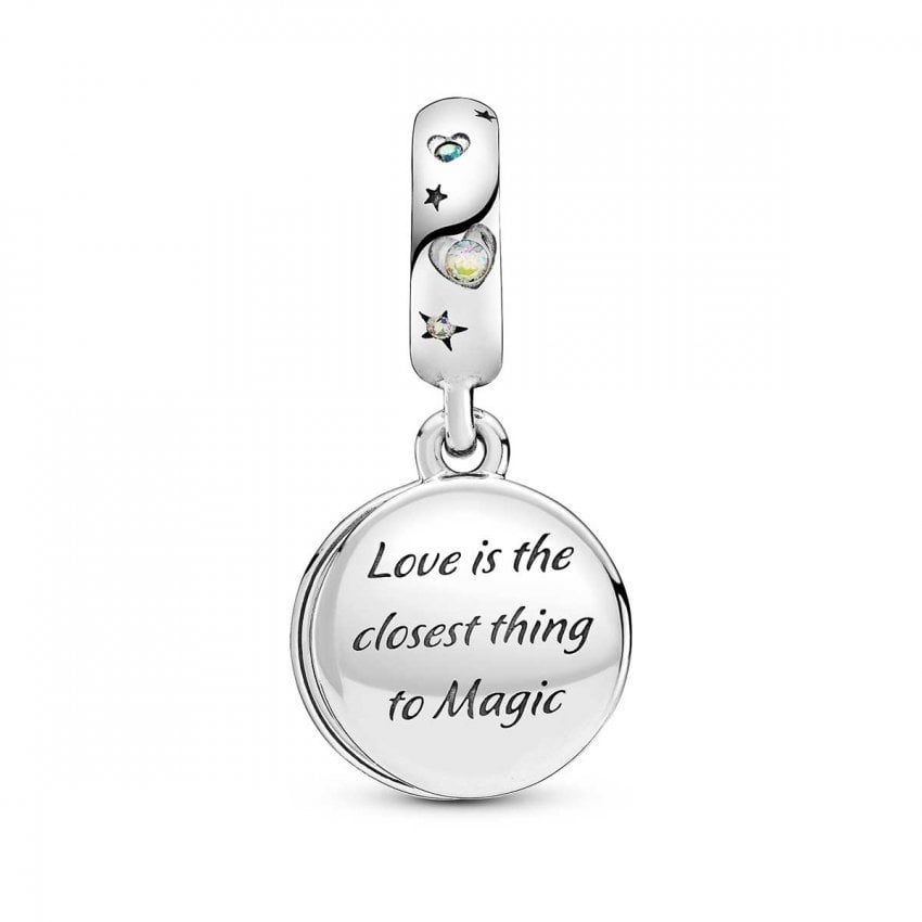 Magical Unicorn Double Dangle Charm Hallmarked S925 Sterling Silver