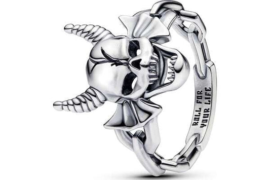 Sparkling White Radiant Stranger Things Hellfire Sterling Silver Ring