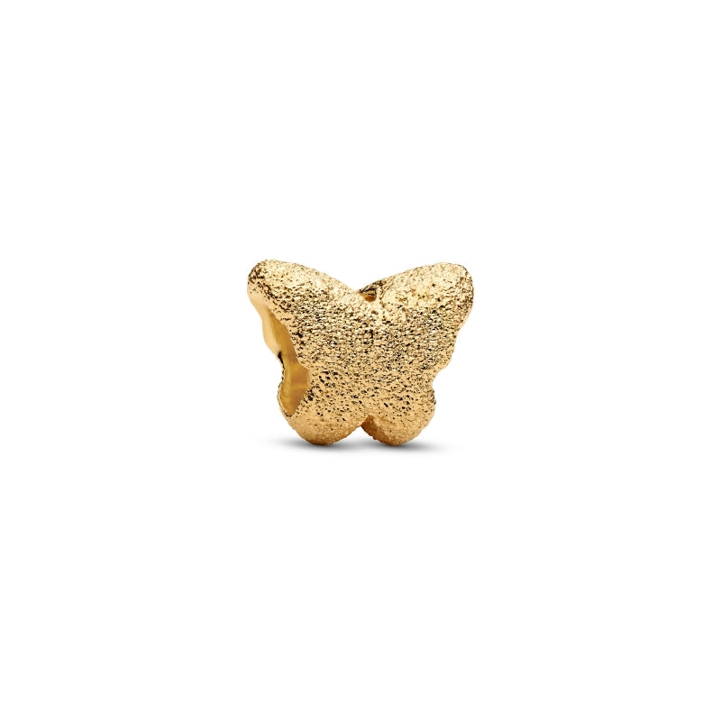 Textured Butterfly Mini Charm Hallmarked S925 Sterling Silver