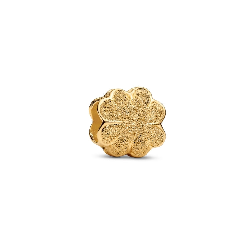 Textured Clover Mini Charm Hallmarked S925 Sterling Silver