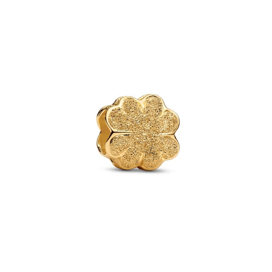 Textured Clover Mini Charm Hallmarked S925 Sterling Silver