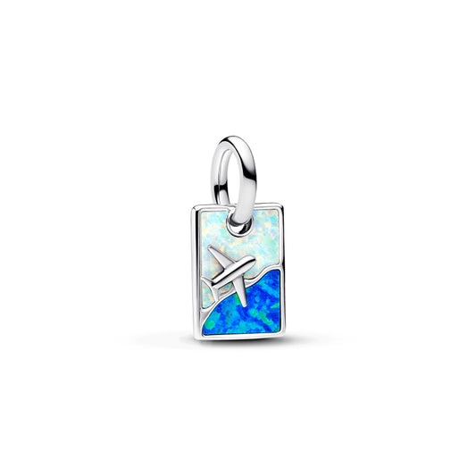 Travel Dangle Charm Hallmarked S925 Sterling Silver