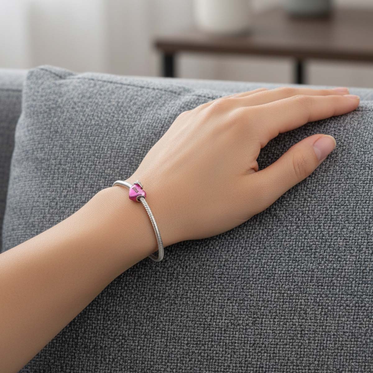 2025 Graduation Pink Heart Charm Hallmarked S925 Sterling Silver