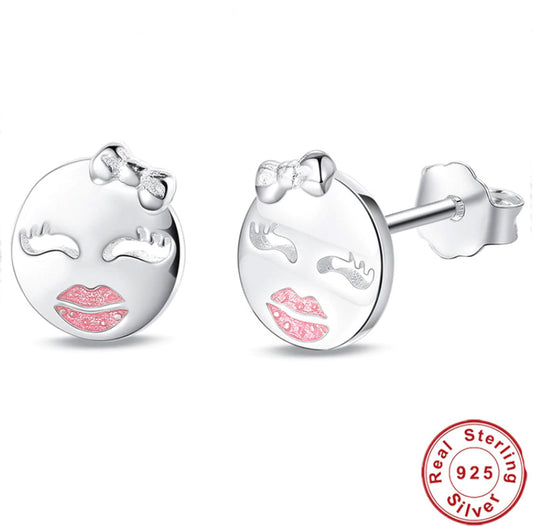 Playful Wink Sterling Silver stud Earrings