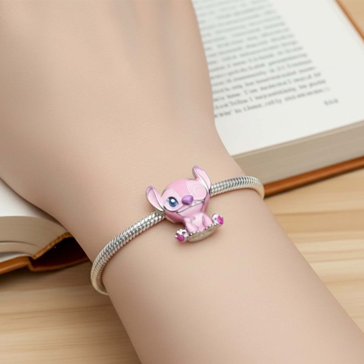 Disney Lilo & Stitch Angel Charm Hallmarked S925 Sterling Silver