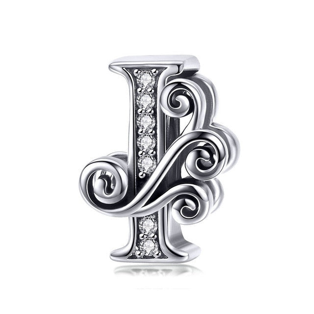 S925 Classic Alphabets A to Z Sterling Silver Charms Collection