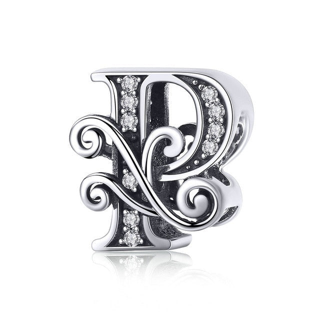 S925 Classic Alphabets A to Z Sterling Silver Charms Collection