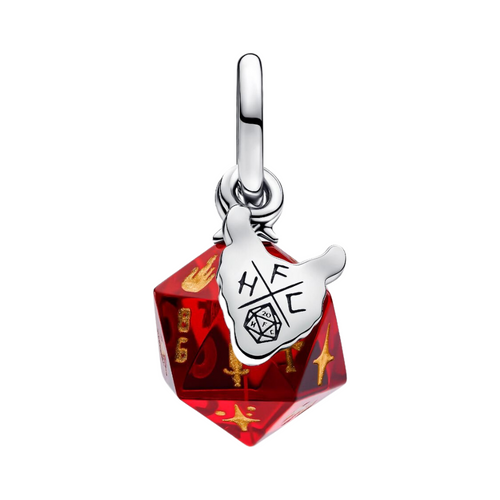 Stranger Things Hellfire Club Dice Dangle Charm Charm Hallmarked S925 Sterling Silver