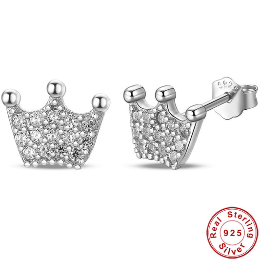Crown Sterling Silver stud Earrings