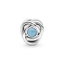 S925 Birthstone Eternity Circle Months Sterling Silver Charms Collection