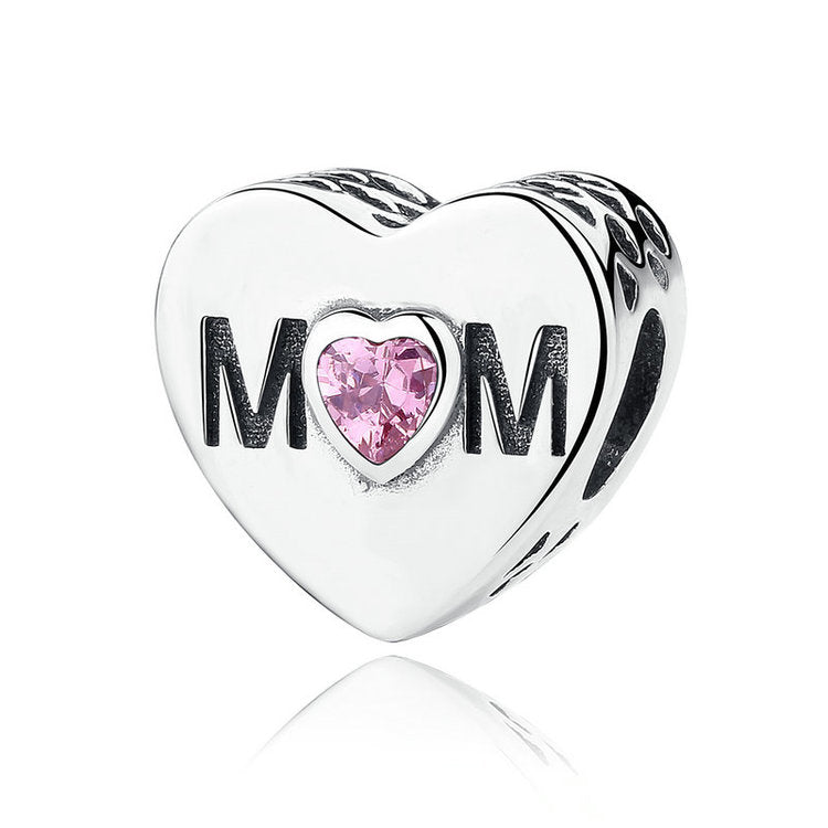 S925 Family Tree Mom Daughter Best Friend Angel Sterling Silver Charm Collection