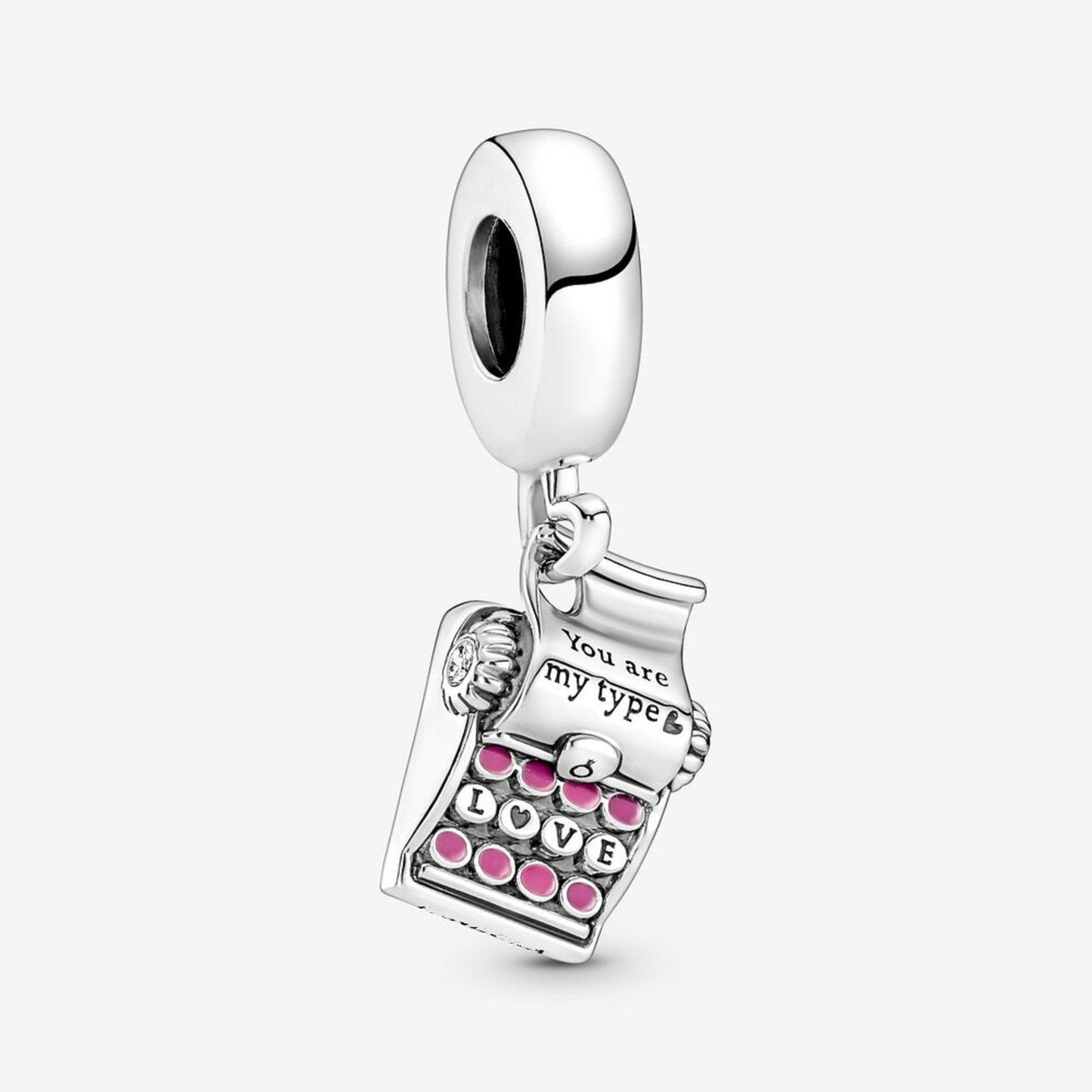 Typewriter S925 Sterling Silver Dangle Charm