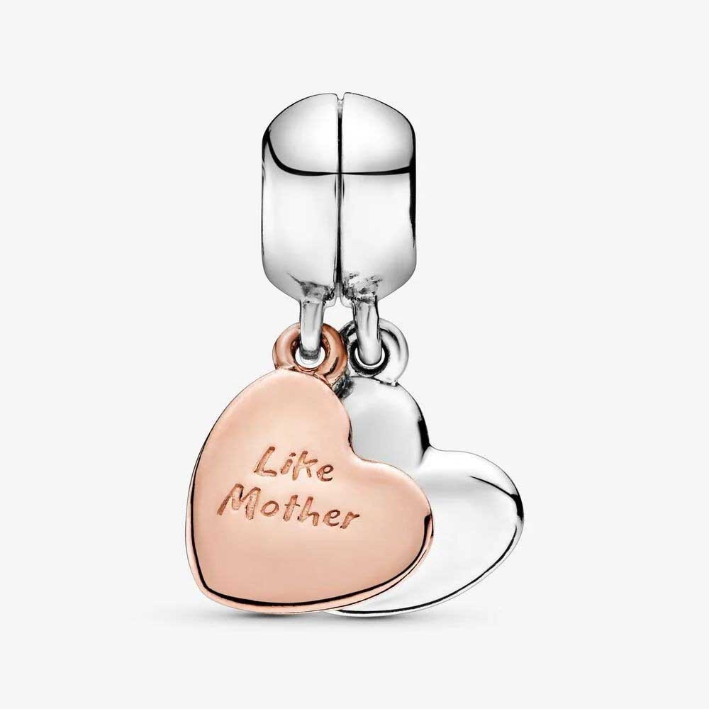 Like Mother Like Daughter Dangle Charm S925 Hallmarked Sterling Silver Charm