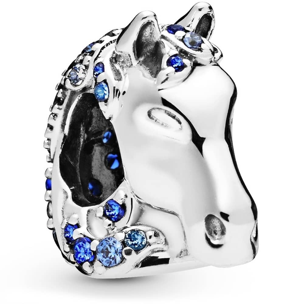 S925 Disney Frozen Princess Winter Crystal Nokk Horse Sterling Silver Charms Collection