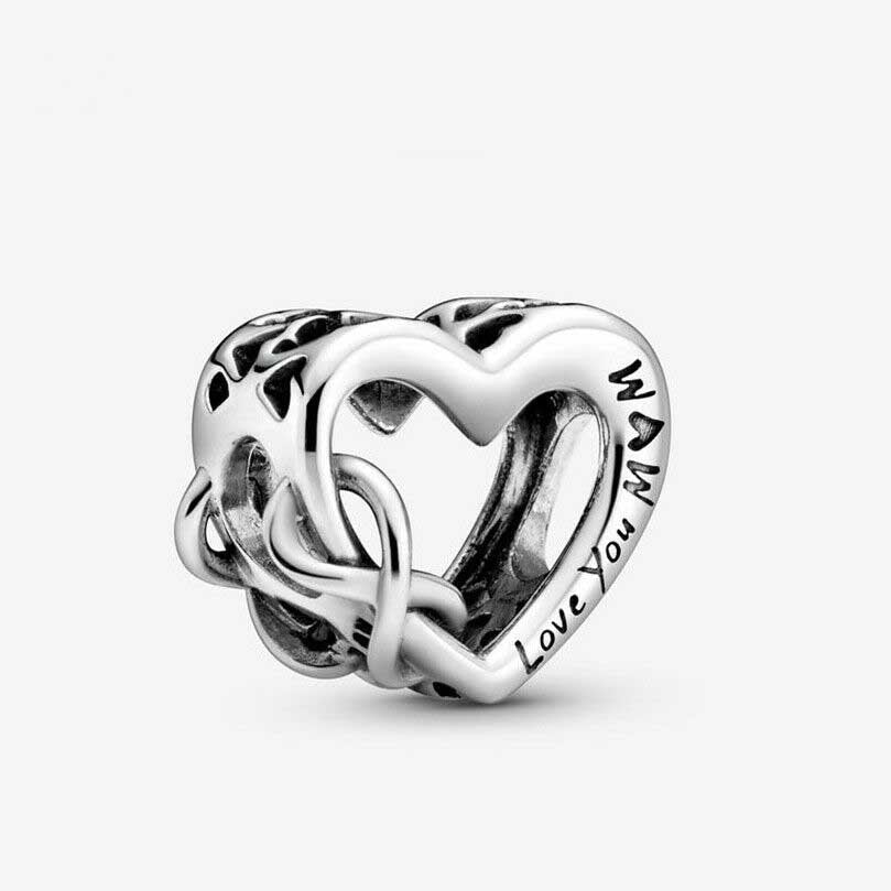 S925 Mother Mom Mum Heart Sterling Silver Charm Collection