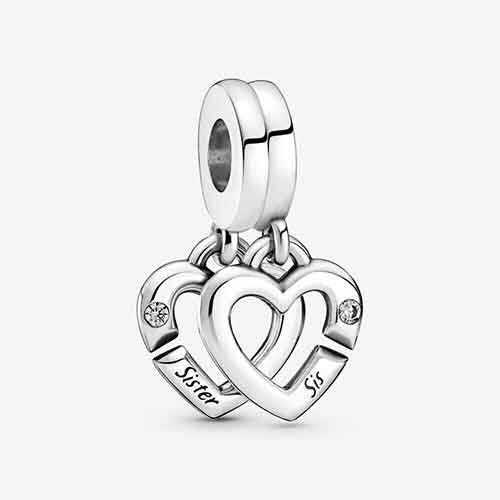 S925 Dancing Queen 15th Birthday Family Heart Safety Chain Sterling Silver Charm Collection