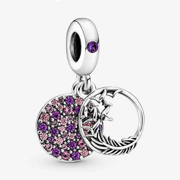 S925 Cute Mushroom Piggy Bank Polished Rubber Duck Sterling Silver Charm Collection