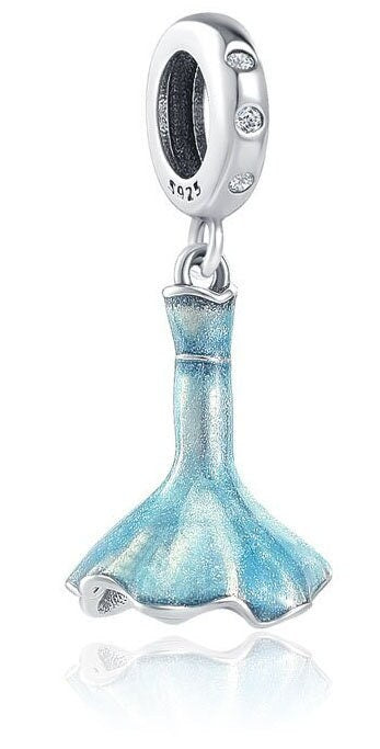 Disney Fishtail Mermaid Charm S925 Hallmarked Sterling Silver Charm