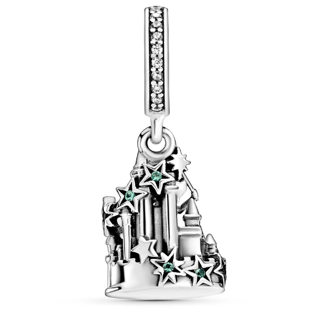 S925 Disney Tinkerbell Star Shoe Castle Sterling Silver Charms Collection