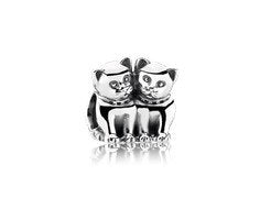 S925 Kitten & Yarn Ball Cats Hearts Love Kittens Sterling Silver Charms Collection