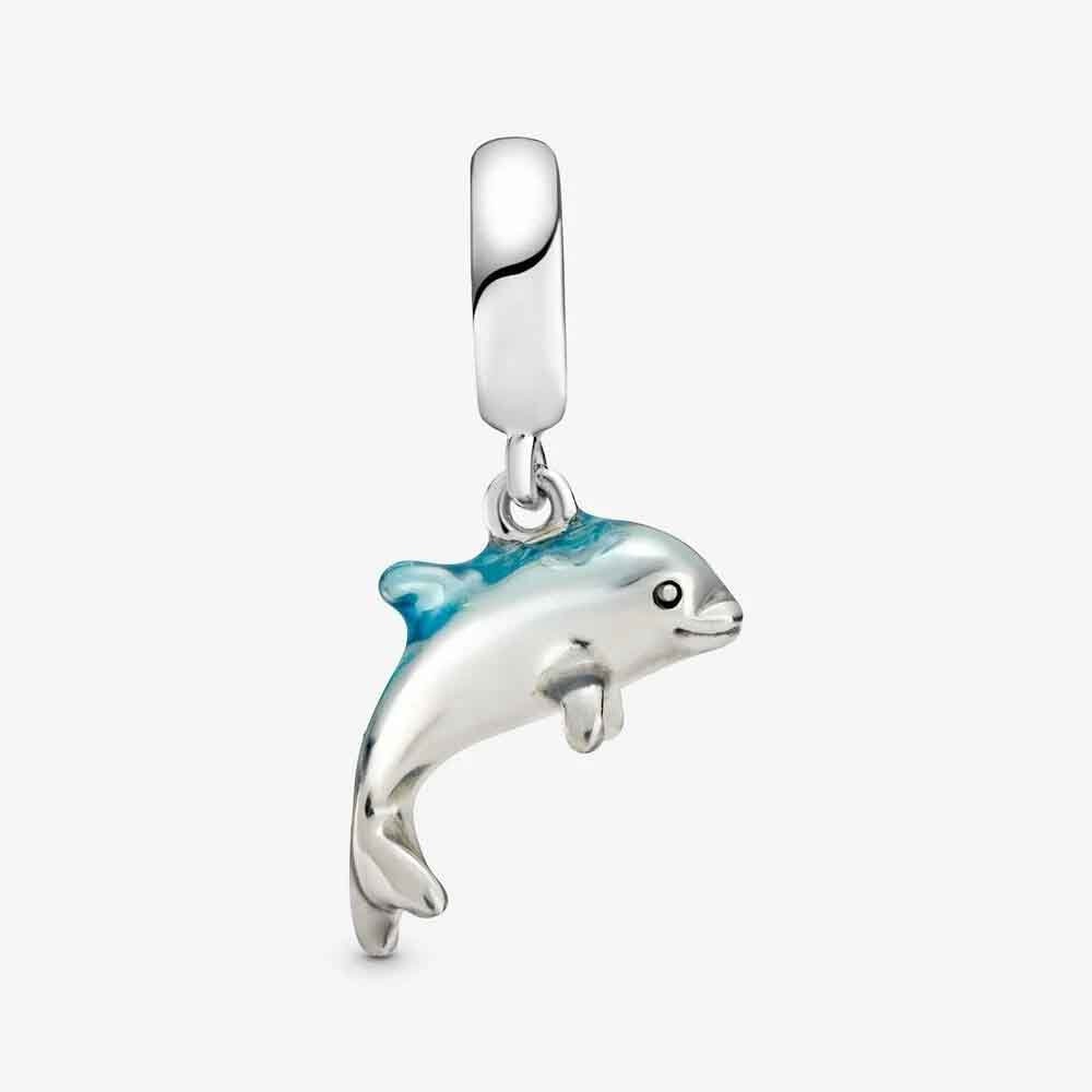 S925 Ocean Sea life Nemo Flounder Dolphin Sterling Silver Charms Collection