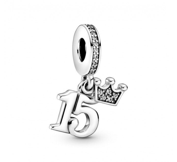 S925 13th,15th,16th,18th,21st,30th,40th,50th,60th,70th Birthday Dangle Sterling Silver Charms