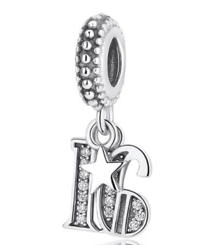 S925 13th,15th,16th,18th,21st,30th,40th,50th,60th,70th Birthday Dangle Sterling Silver Charms