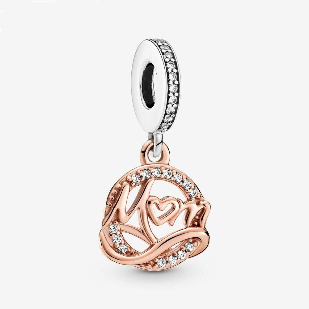 S925 Mom Mum Mother Dangle Sterling Silver Charm Collection