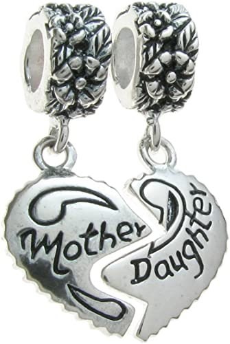 Mother & Daughter Charms Hallmarked S925 Sterling Silver