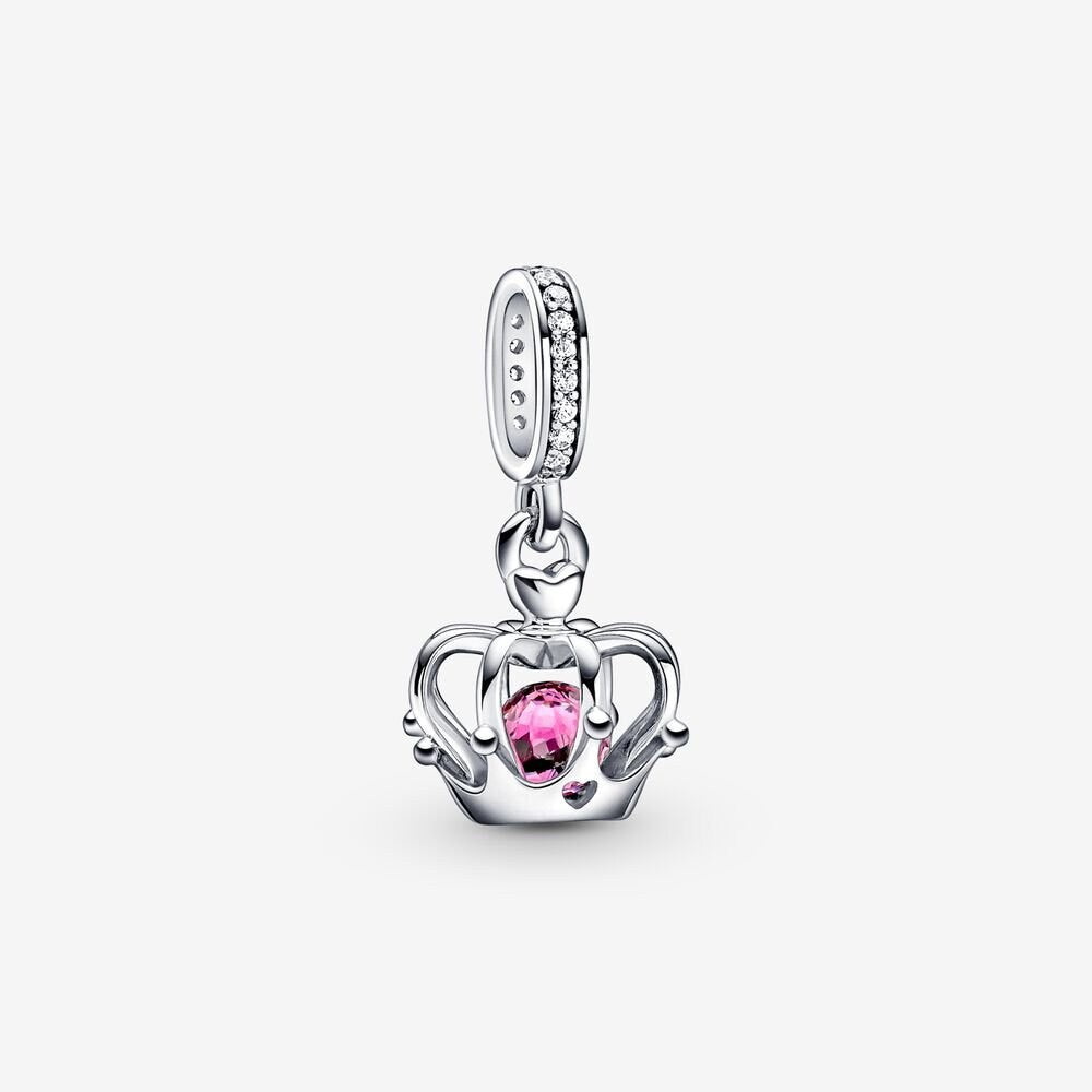 S925 Pansy Flowers Cute Caterpillar Cute Chick Butterfly Regal Crown Sterling Silver Charms Collection