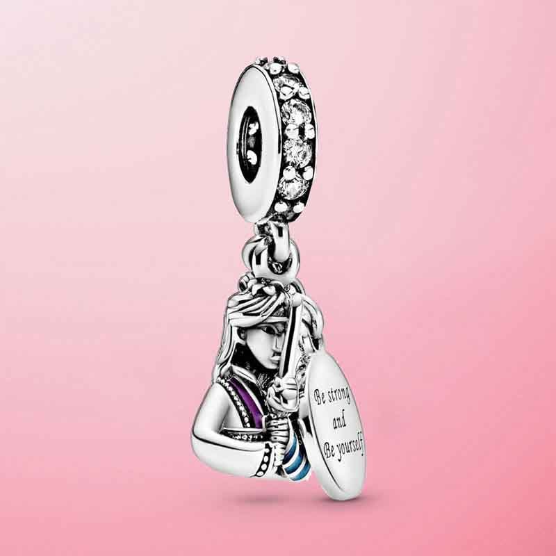 Disney Mulan Dangle Charm Hallmarked S925 Sterling Silver